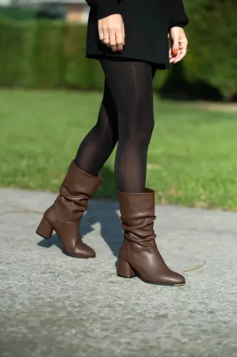 Gored Heeled Boot Bitter Coffee-Bitter Coffee - 3