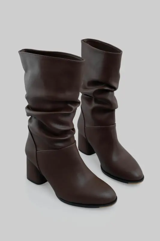 Gored Heeled Boot Bitter Coffee-Bitter Coffee - 5