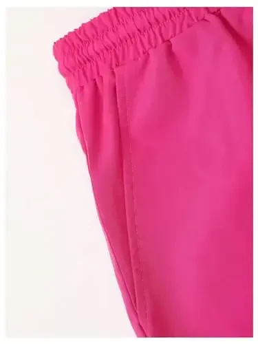 GORGLITTER Erkaklar uchun 2 qismli kiyim-kechaklar Qisqa qisma cho'ntakli tugmali ko'ylak va tortma shortilar to'plami - 5