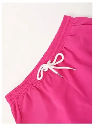 GORGLITTER Men's 2 Piece Outfits Short Sleeve Pocket Button Down Shirt and Drawstring Shorts Set - 4