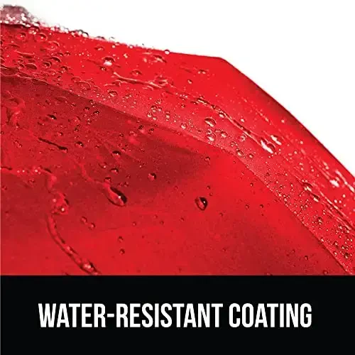 GORILLA GRIP Strong Windproof Stick Compact Umbrella for Rain, One-Click Automatic Open and Close, Durable Quick Dry Waterproof Material, Lightweight and Portable, Travel Size Fits Backpack, Red - 6