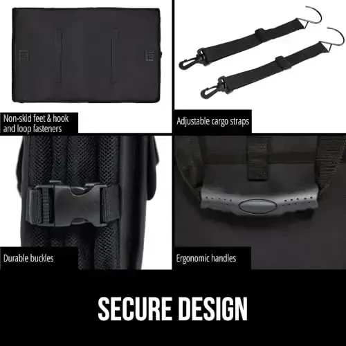 GORILLA GRIP Katta yukxona tashkilotchisi, sirpanishga va suvga chidamli yig'iladigan tashkilot konteyneri avtomobil sedan yoki SUV uchun, ko'p bo'linmali quti avtomobil aksessuarlari, 2 dona, qora - 5