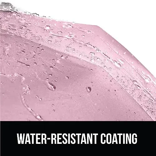 GORILLA GRIP Kuchli shamolga chidamli ixcham soyabon, yomg'ir uchun, bir marta bosish bilan avtomatik ochish va yopish, bardoshli tez quriydigan suv o'tkazmaydigan material, engil va ko'chma, sayohat uchun ryukzakka mos, pushti - 6