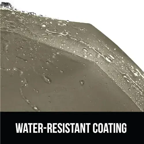 GORILLA GRIP Kuchli shamolga chidamli tayoq ixcham soyaboni yomg'ir uchun, bir marta bosish orqali avtomatik ochish va yopish, bardoshli tez quriydigan suv o'tkazmaydigan material, engil va ko'chma, sayohat uchun ryukzakga mos keladi, bej - 6