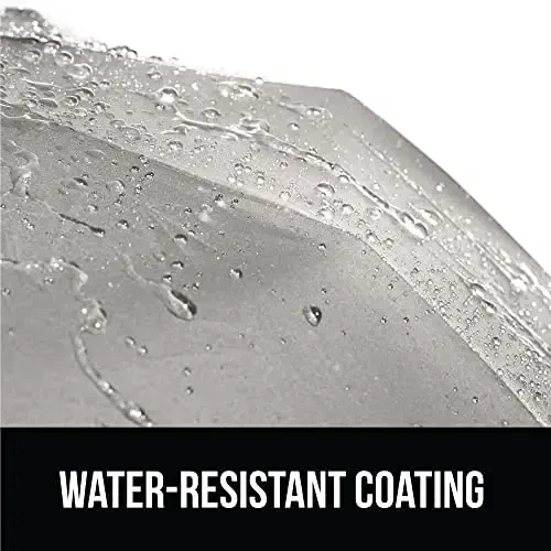 GORILLA GRIP Прочный ветрозащитный компактный зонт-трость от дождя, автоматическое открытие и закрытие одним нажатием, прочный быстросохнущий водонепроницаемый материал, легкий и портативный, дорожный размер, помещается в рюкзак, серый - 6