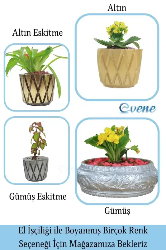 Горшок Большой Горшок Цветочный Горшок Большой Размер Горшок Горшок для Комнатных Растений Модель 5 Серебряный Горшок-Серебро - 7