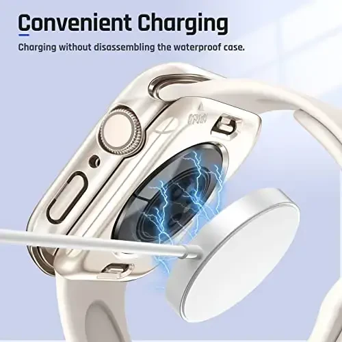 Goton 2 in 1 Waterproof Case Compatible for Apple Watch Series 11/10 Screen Protector 42mm, 360 Protective Glass Face Cover Hard PC Bumper + Back Frame for iWatch Accessories 42 mm - 6