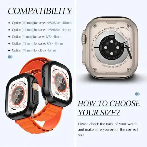 Goton 2 Pack Waterproof Case for Apple Watch Ultra 2 - Ultra1 Screen Protector 49mm, Tempered Glass Hard PC Shockproof Cover Back Bumper for iWatch - 2