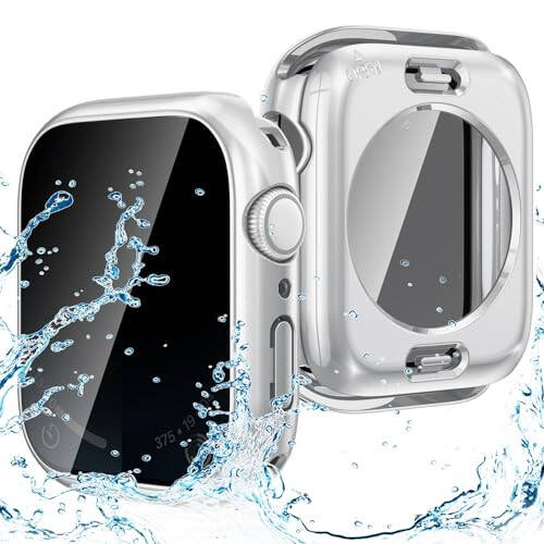 Goton Privacy Waterproof Case Compatible for Apple Watch Screen Protector 40mm Series 6/5/4, SE 3/2/1, Anti Spy Face Cover Back Bumper for iWatch Accessories - 1