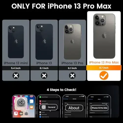 Goton Compatible for iPhone 13 Pro Max Case with Screen Protector - Slide Camera Protective Phone Cover with Ring Stand, Heavy Duty Shockproof Rugged Bumper for 13 ProMax Accessories Blue - 2