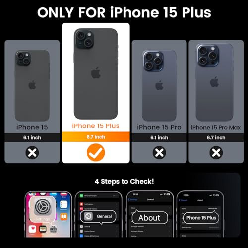 Goton iPhone 15 Plus uchun himoya qoplamasi va ekran himoyachisi - 2