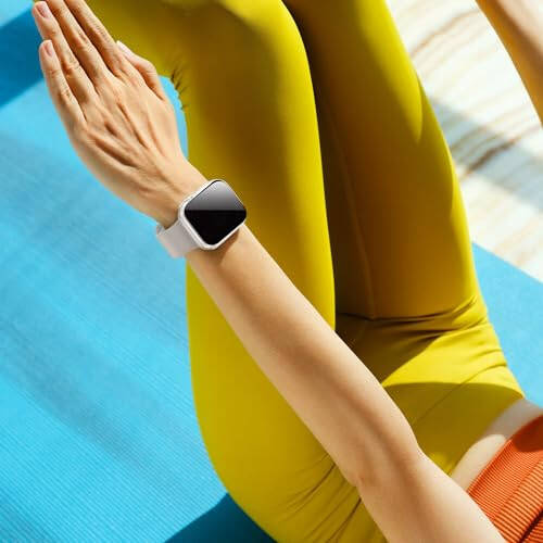 Goton Su Geçirmez Gizlilik Kılıfı Apple Watch Serisi 9 8 7 6 5 4 SE Ultra 40mm 44mm 41mm 45mm 49mm için, Sert PC Çerçeve Temperli Cam Ekran Koruyucu iWatch Kılıf Aksesuarları, 41mm Şeffaf Pembe - 7