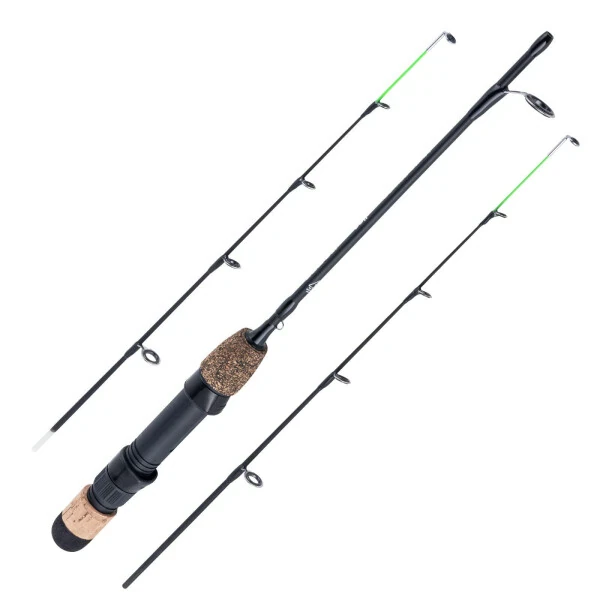 Goture Twin-Tip Ice Fishing Rod, High Visibility Ultralight Ice Fishing Spinning Rod with Cork Handle - Modazone