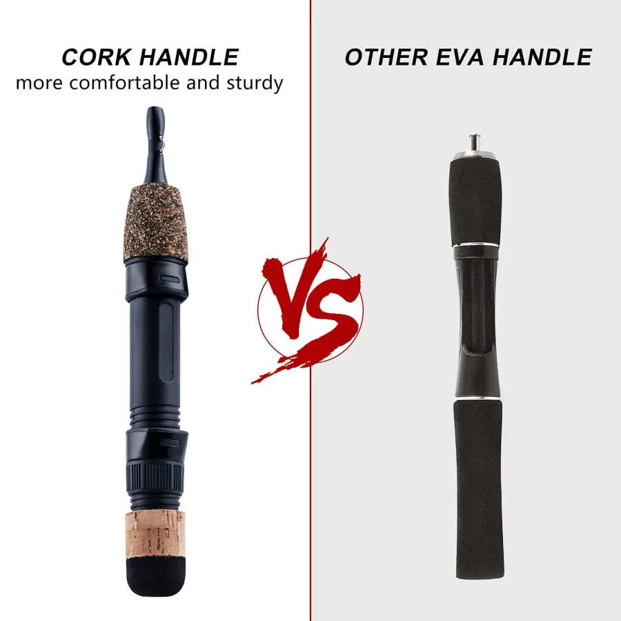 Goture Twin-Tip Ice Fishing Rod, High Visibility Ultralight Ice Fishing Spinning Rod with Cork Handle - 5