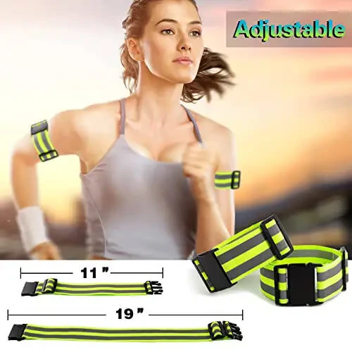 GoxRunx Reflective Running Vest Gear with Reflective Bands for Women Men Safety Reflective Vest for Walking Running Cycling at Night - 5