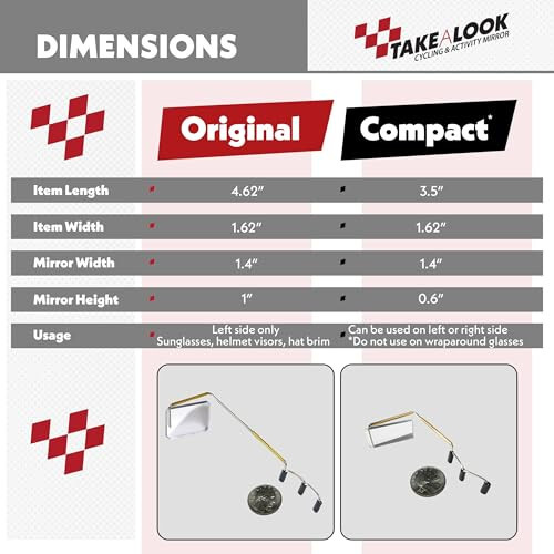 Göz Atın Aktif Kompakt Aktivite Aynası Güneş Gözlüğü veya Bisiklet Kaskı Vizörleri İçin Bisiklet ve Diğer Açık Hava Aktiviteleri İçin Arka Görüş Aynası - 6