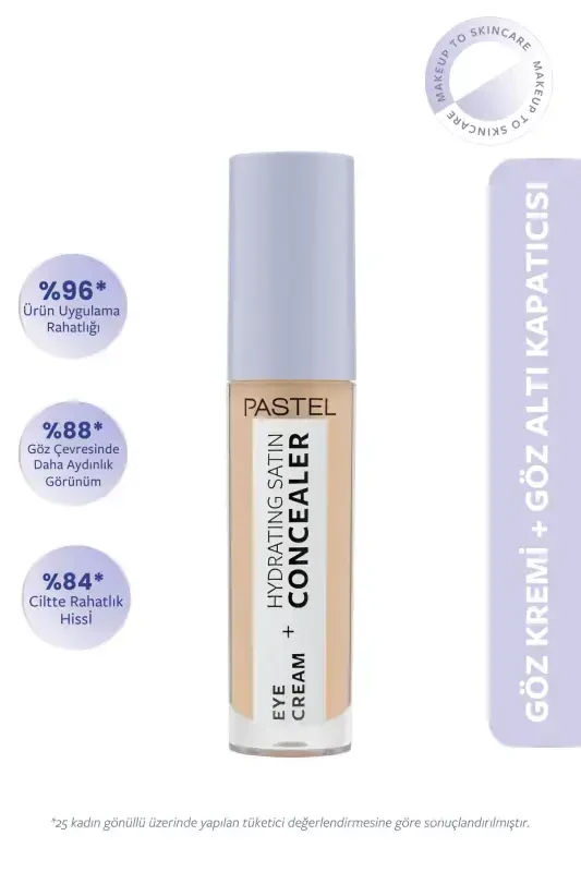 Eye Cream Hydrating Satin Concealer - Göz Kremi Göz Altı Kapatıcısı 64 Medium Light-64 Medium Light - PASTEL