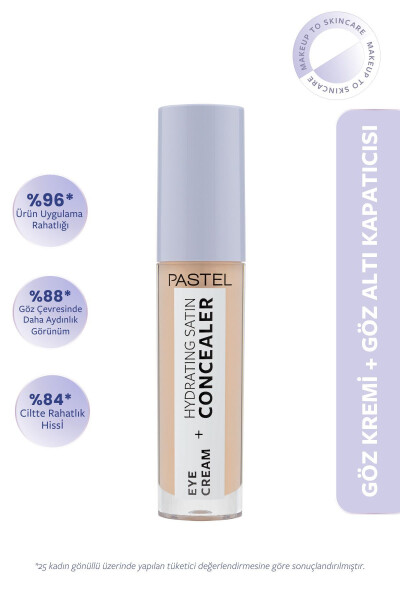 Eye Cream Hydrating Satin Concealer - Göz Kremi Göz Altı Kapatıcısı 62 Ivory-62 Ivory - PASTEL