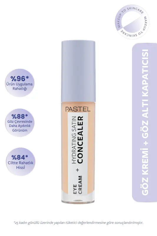 Eye Cream Hydrating Satin Concealer - Göz Kremi Göz Altı Kapatıcısı 65 Honeybun - 65 Honeybun - 1