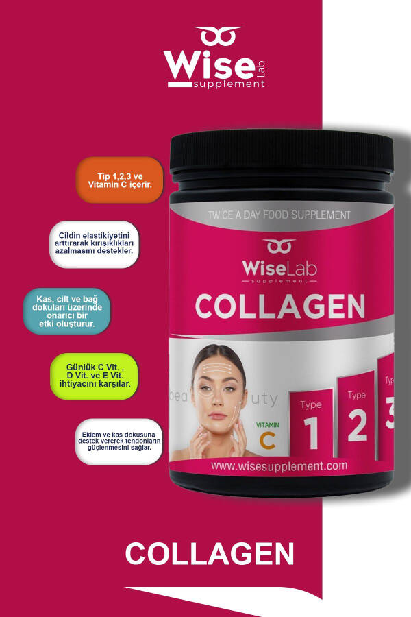 Go'zallik Kollagen Kuni 3 Xil Kollagen 1-tur, 2-tur, 3-tur C Vitamini 300gr - 7