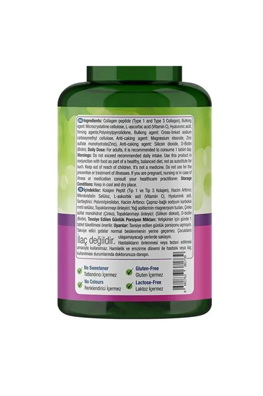 Go'zallik kollageni gialuron kislotasi, biotin va S vitamini bilan, 60 tablet - 4