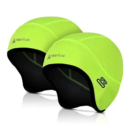 Hikenture Skull Cap Helmet Liner with Glasses Holes, Winter Thermal Cycling Cap for Men & Women, Cycling Hat Beanie 
