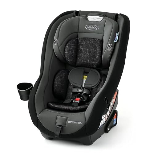 Graco Contender Slim Convertible Car Seat, West Point, Space-Saving Design, Lightweight and Compact - 1