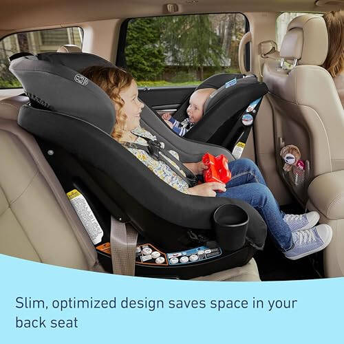 Graco Contender Slim Convertible Car Seat, West Point, Space-Saving Design, Lightweight and Compact - 2