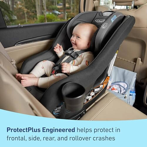 Graco Contender Slim Convertible Car Seat, West Point, Space-Saving Design, Lightweight and Compact - 5