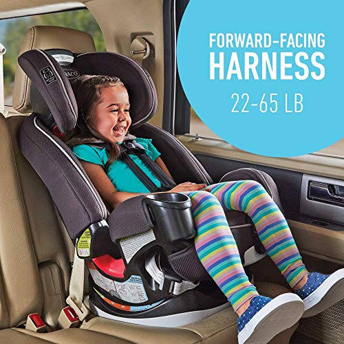 Graco Grows4Me 4-in-1 Car Seat and TurboBooster Backless Booster Car Seat Bundle - 4