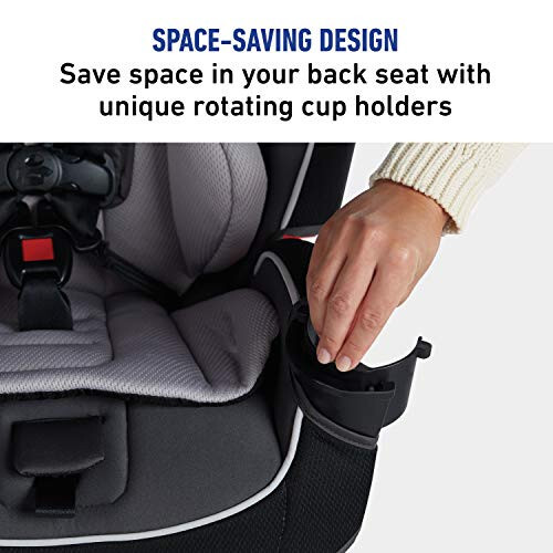 Graco SlimFit 3-in-1 Convertible Car Seat, Space Saving Design, Forward & Rear-Facing, Highback Booster Option - Annabelle - 10