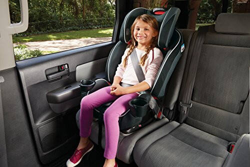 Graco SlimFit 3-in-1 Convertible Car Seat, Ultra-Space-Saving Design, Darcie, Suitable for Rear and Forward-Facing, Highback Booster Seat with 10-Position Headrest - 2