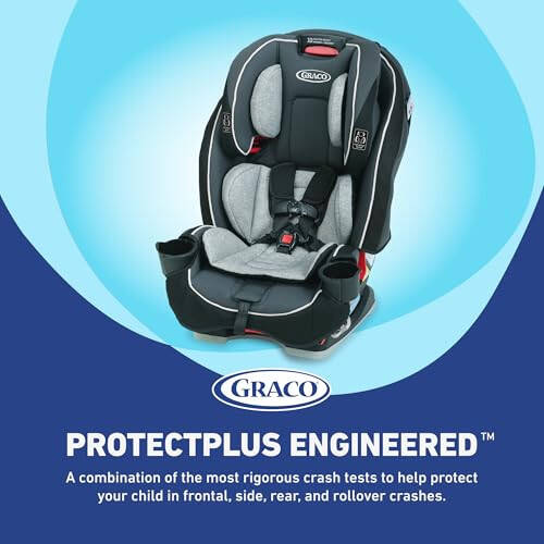 Graco SlimFit 3-in-1 Convertible Car Seat, Ultra-Space-Saving Design, Darcie, Suitable for Rear and Forward-Facing, Highback Booster Seat with 10-Position Headrest - 1