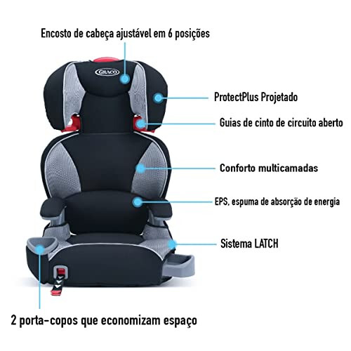 Graco TurboBooster LX Highback Booster Seat with Latch System, Matrix, 10.55 Pound - 11