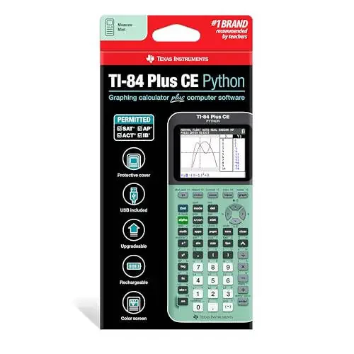 Графический калькулятор Texas Instruments TI-84 Plus CE Color, Mint Small - 5