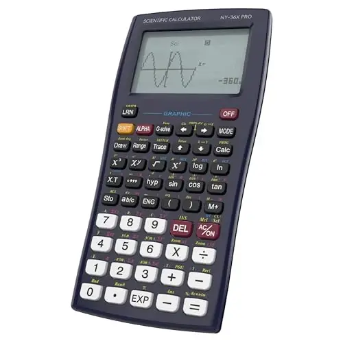 Grafik Bilimsel Hesap Makineleri ROATEE 36X Pro Lise Ofis Hesap Makineleri 360 Fonksiyonlu Finansal Hesap Makinesi Masaüstü, 3'ü 1 Arada 14 Haneli Ekran Öğrenci Öğretmen Mühendis için Ofis Malzemeleri 