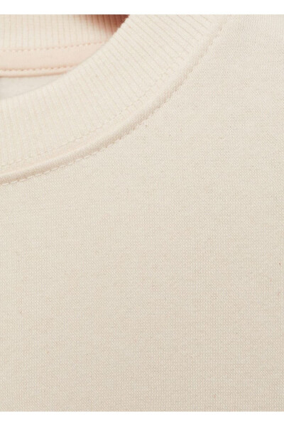 Grafik desenli pamuklu sweatshirt - 5