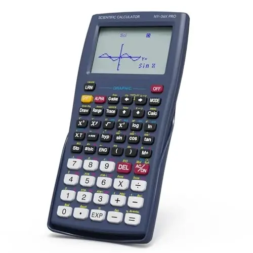 Scientific Calculators with Graphing Function, NEWYES 36X Pro Graphic Science Calculator 360 Functions for Middle and High School Supplies (Blue) - NEWYES