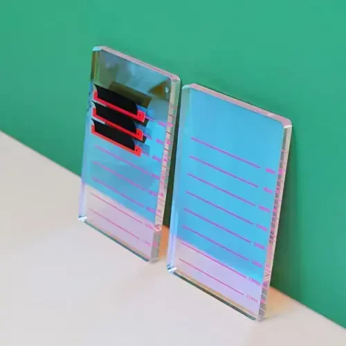 Grafting False Eyelash Acrylic Extension Pallet, Eyelash Extension Glue Tweezers Plate Pad Makeup Palette Individual Training Tools (Dazzling 4.72x2.95inch) - 5