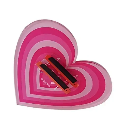 Grafting False Eyelash Acrylic Extension Pallet, Eyelash Extension Tweezers Plate Pad Makeup Palette Individual Training Tools (Heart-shaped（4.72x3.54inch）) - 5