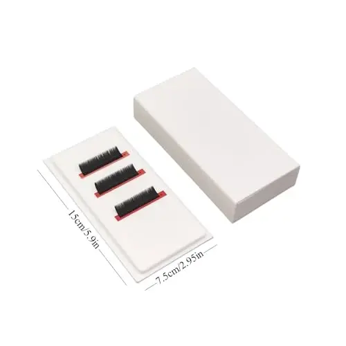 Grafting False Eyelash Acrylic Extension Pallet Organizer, Eyelash Extension Glue Tweezers Plate Makeup Palette, Dustproof Storage Box Display Training Tools Salon (White) - 5