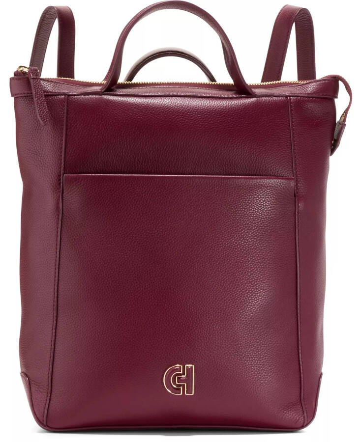 Grand Ambition Small Convertible Leather Backpack Black Cherry - 1