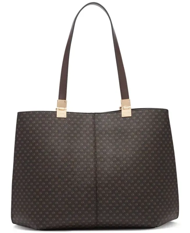 Granite Signature Triple Compartment Tote with Magnetic Snap-Brown Khaki - 4