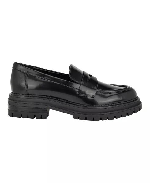 Women's Grant Lug Sole Penny Loafers-Black - Calvin Klein (1)