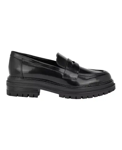 Women's Grant Lug Sole Penny Loafers - Black - 2