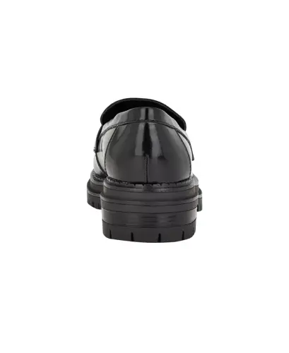 Women's Grant Lug Sole Penny Loafers - Black - 3