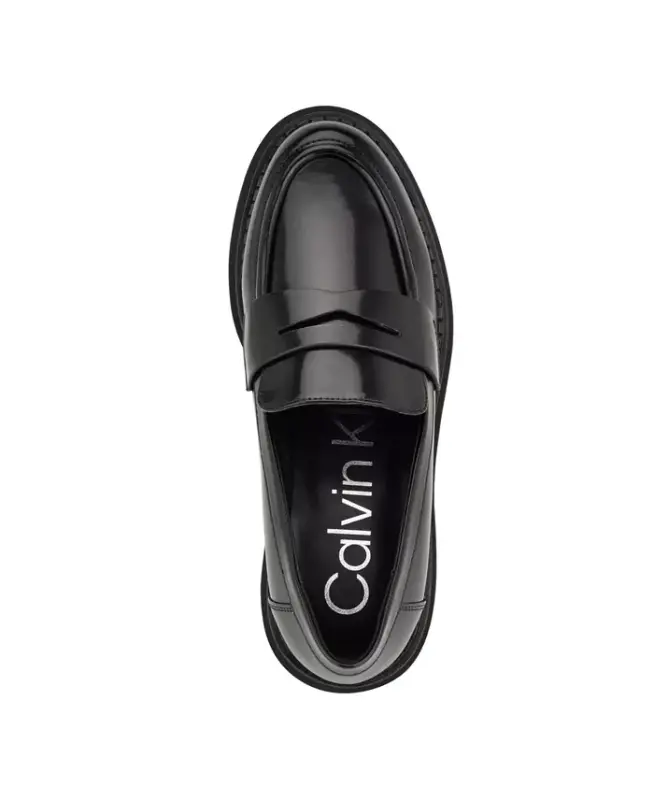Women's Grant Lug Sole Penny Loafers - Black - 4