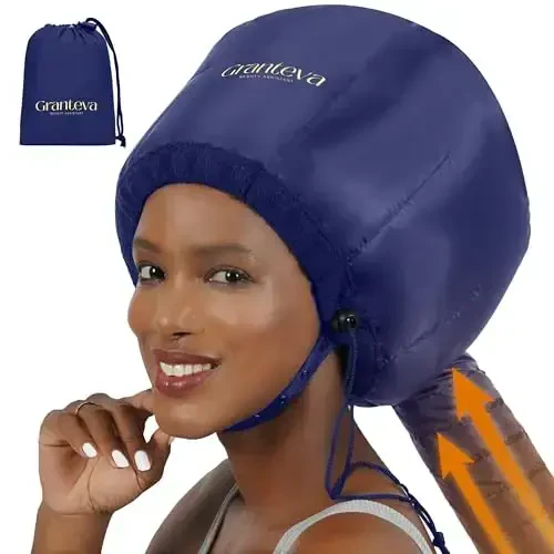 Granteva Hair Dryer Bonnet w/A Headband Integrated That Reduces Heat Around Ears & Neck - Blow Dryer AttacModazoneent for Hair Dryer, Speeds Up Drying Time - Modazone