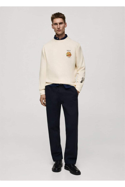 Graphic print cotton sweatshirt - MANGO MAN (1)