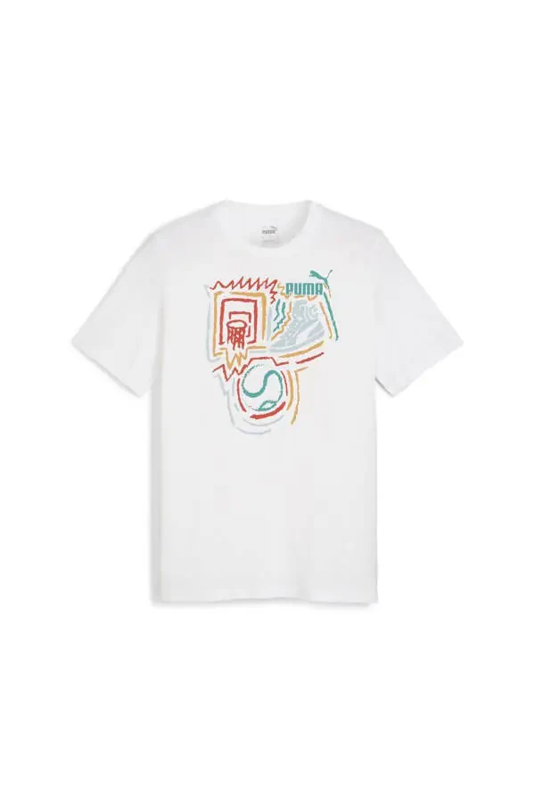 Graphics Year Of Sports Men's White Round Neck T-Shirt - 3